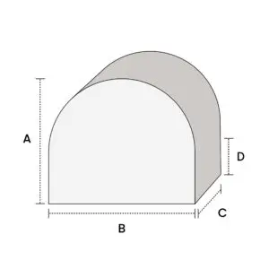 Rounded Chair Fibre Cushion