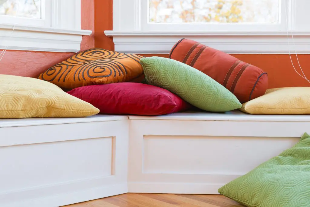 Window Seat With Vibrant Cushions