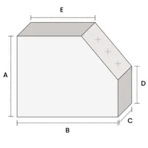 Cutaway Corner Fibre Cushion