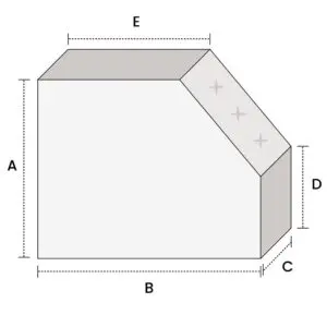 Cutaway Corner Fibre Cushion