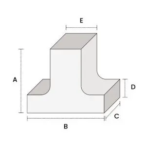 T Curved Shape Fibre Cushion