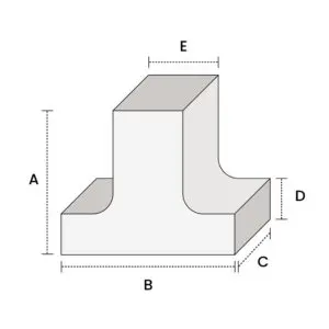 T Curved Shape Fibre Cushion