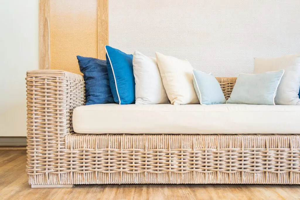 Many cushions in a line