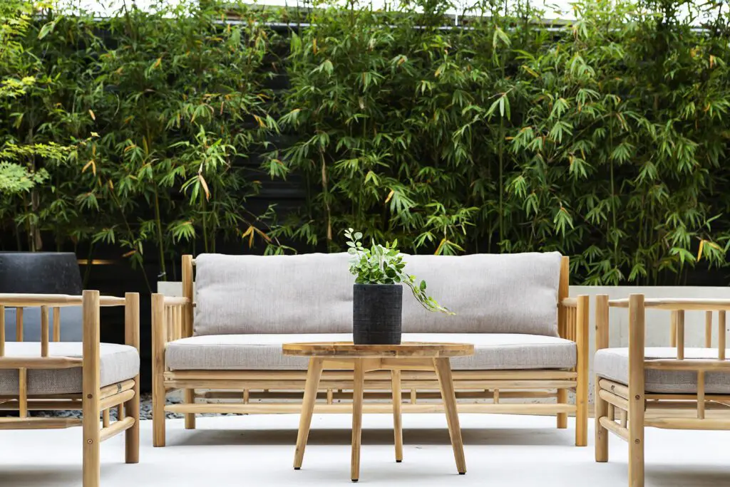 “Outdoor sofa and sun lounger cushions with quick drying foam filling”
