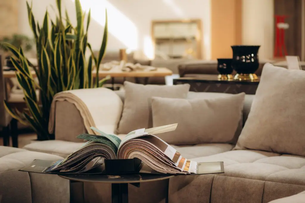 book and couch